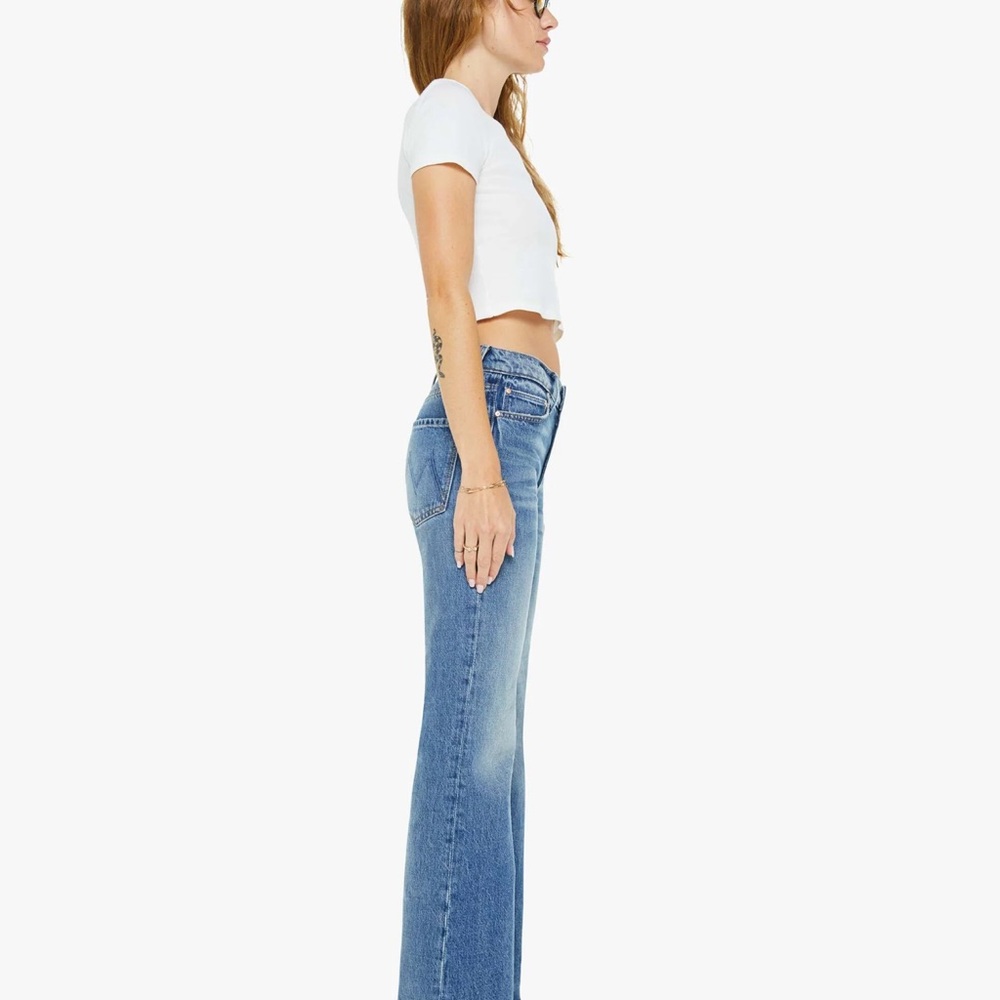 MOTHER Blue Flared High-Rise Jeans